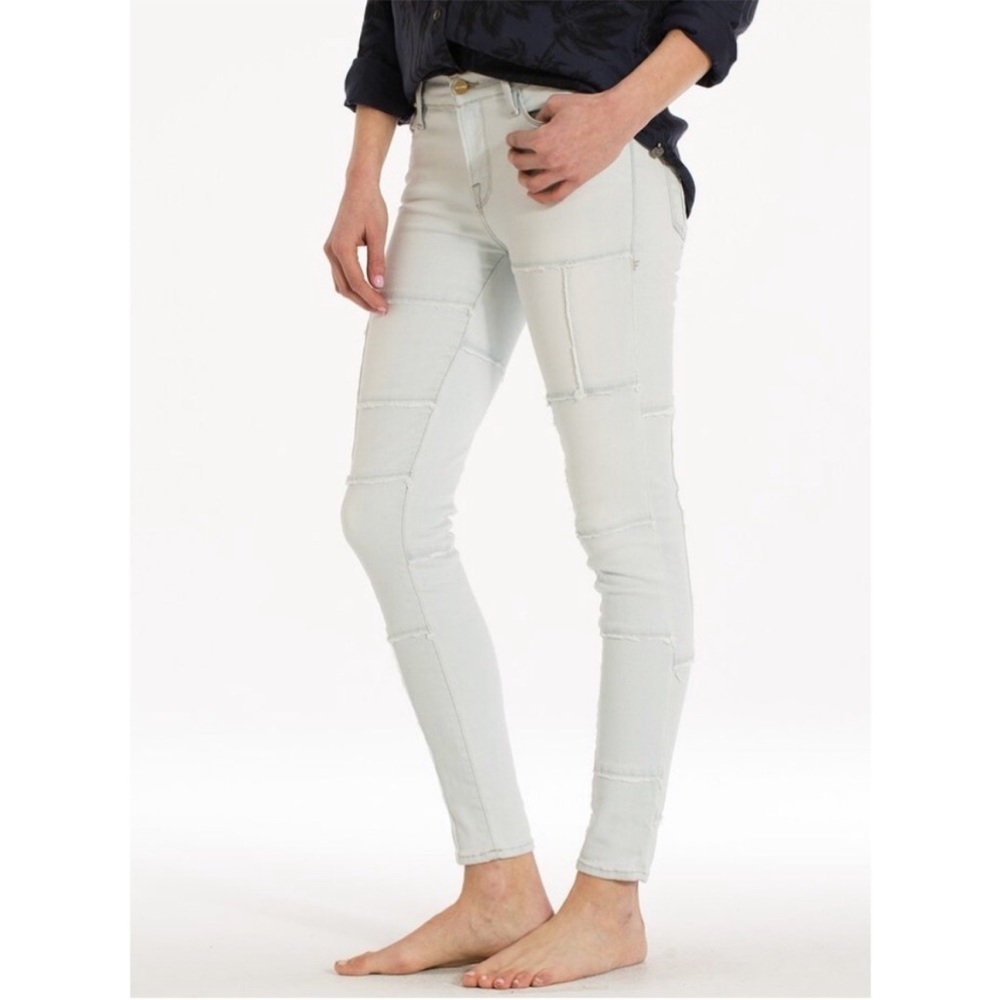 Frame Denim Patch Panel Patchwork Le Skinny De Je… - image 3